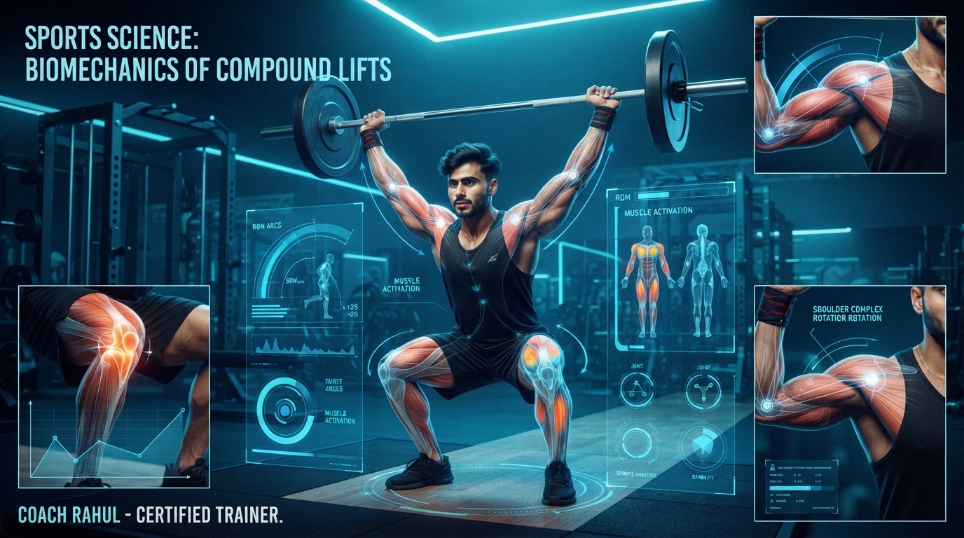 Illustration demonstrating full range of motion during a resistance training exercise.