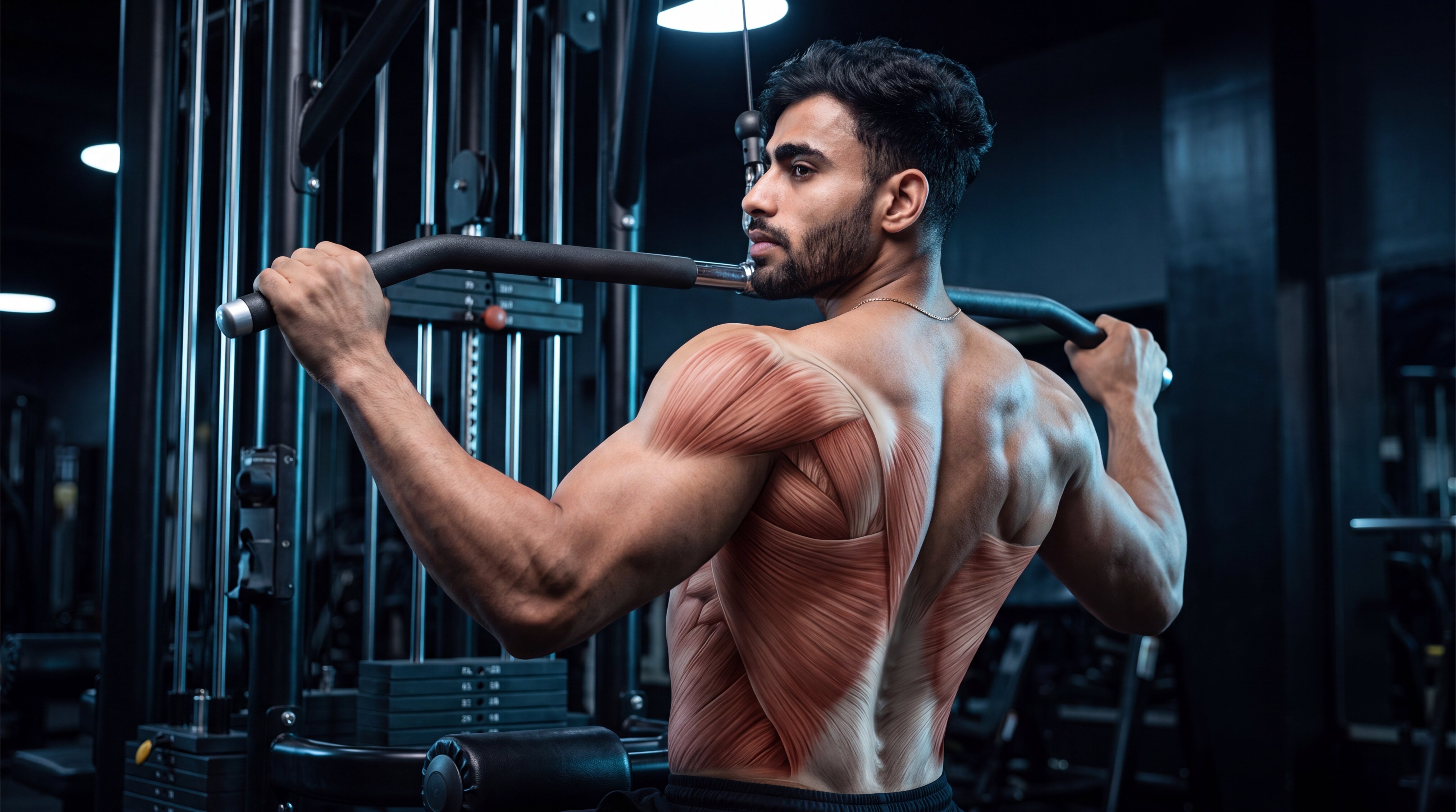 Lat pulldown under the skin anatomy video
