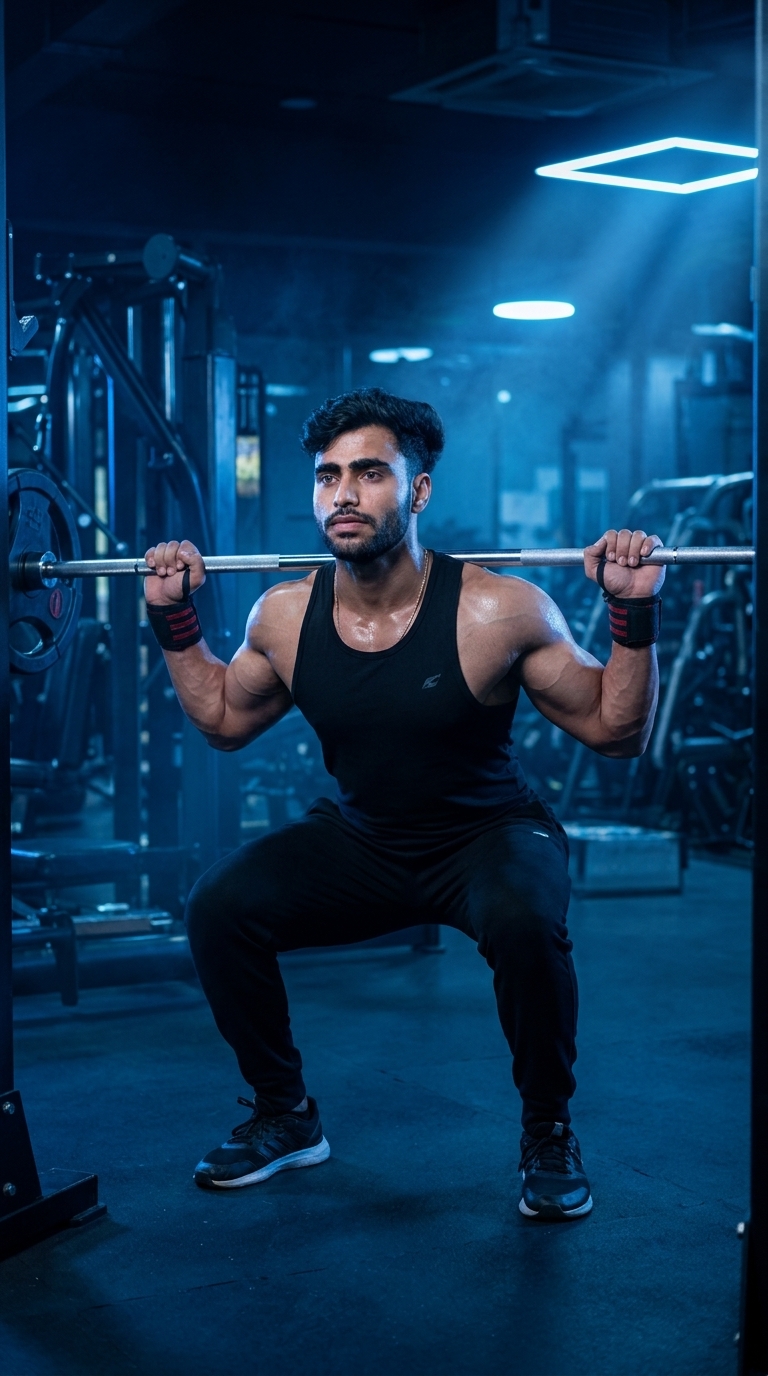 Barbell Back Squat exercise demonstration