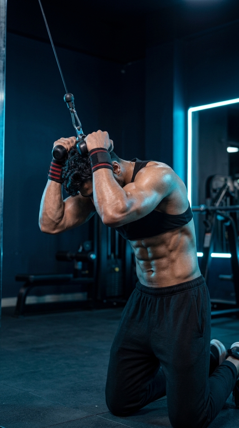 Cable Crunch exercise demonstration