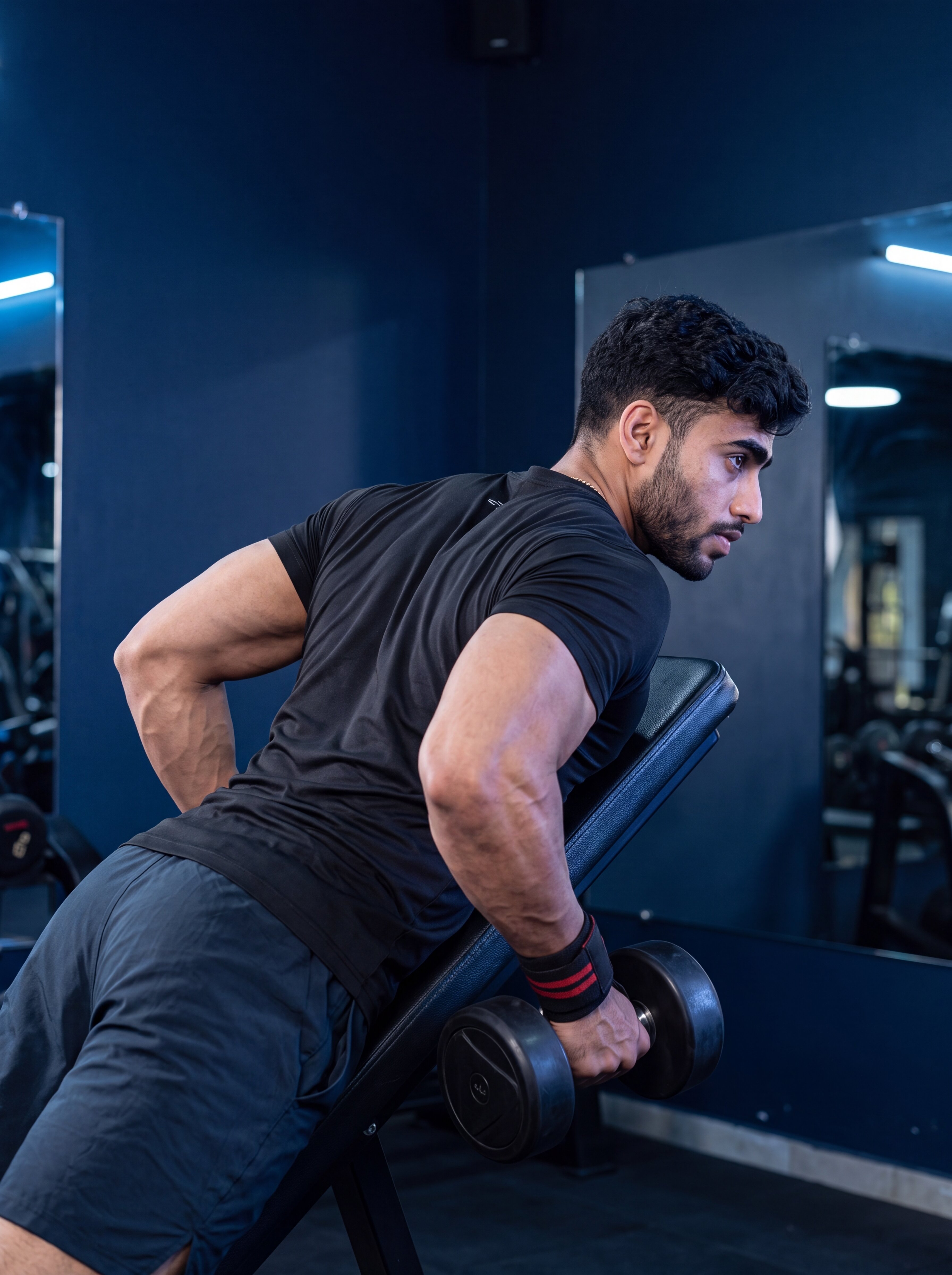 Chest-Supported Dumbbell Row exercise demonstration