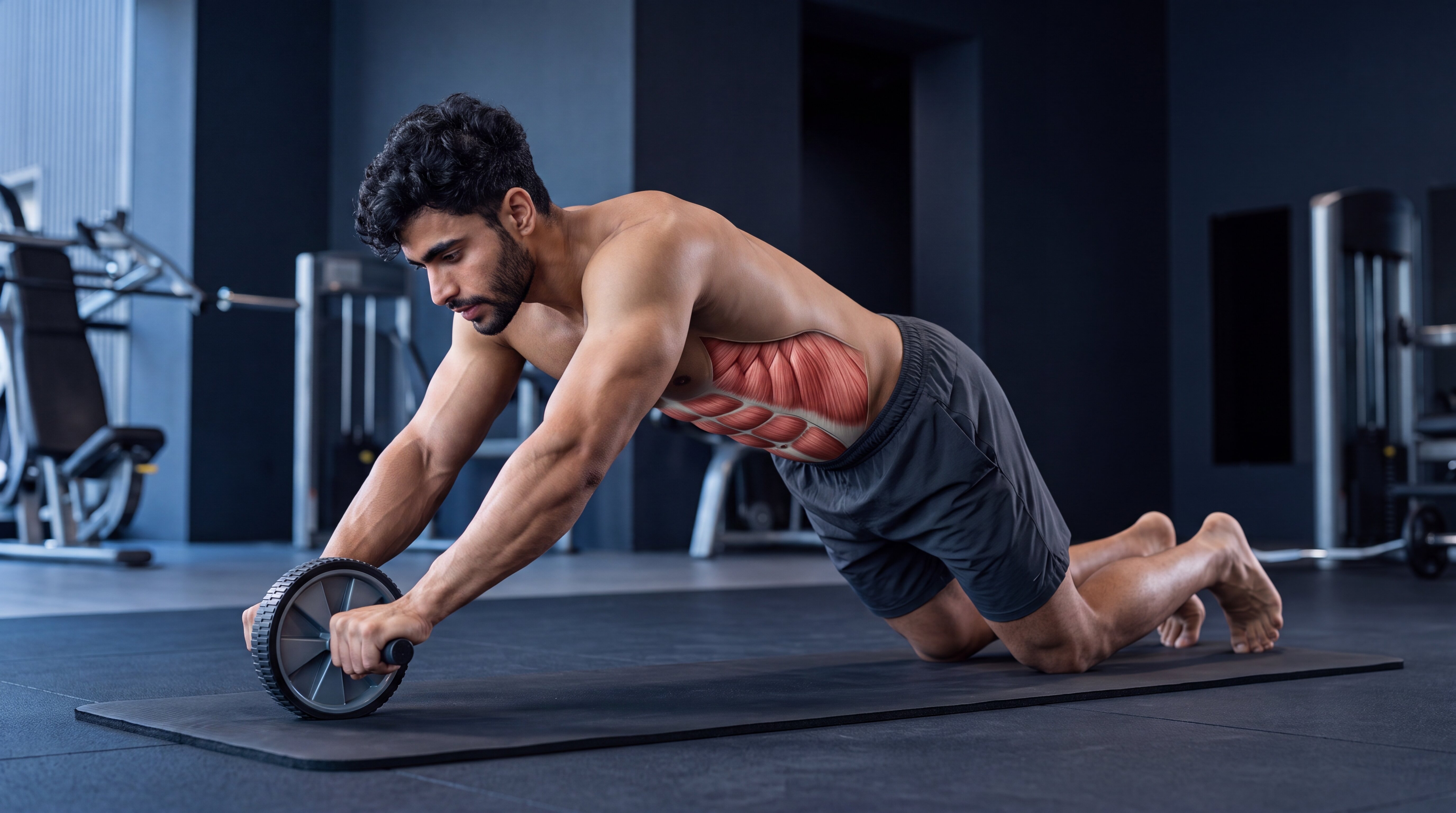 Ab wheel rollout under the skin anatomy video