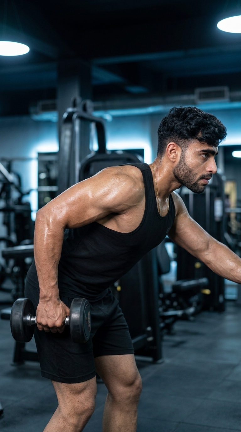 Dumbbell Triceps Kickback exercise demonstration