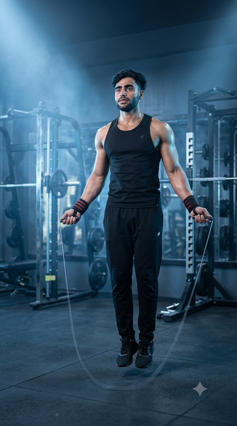 Person performing Jump Rope with proper technique