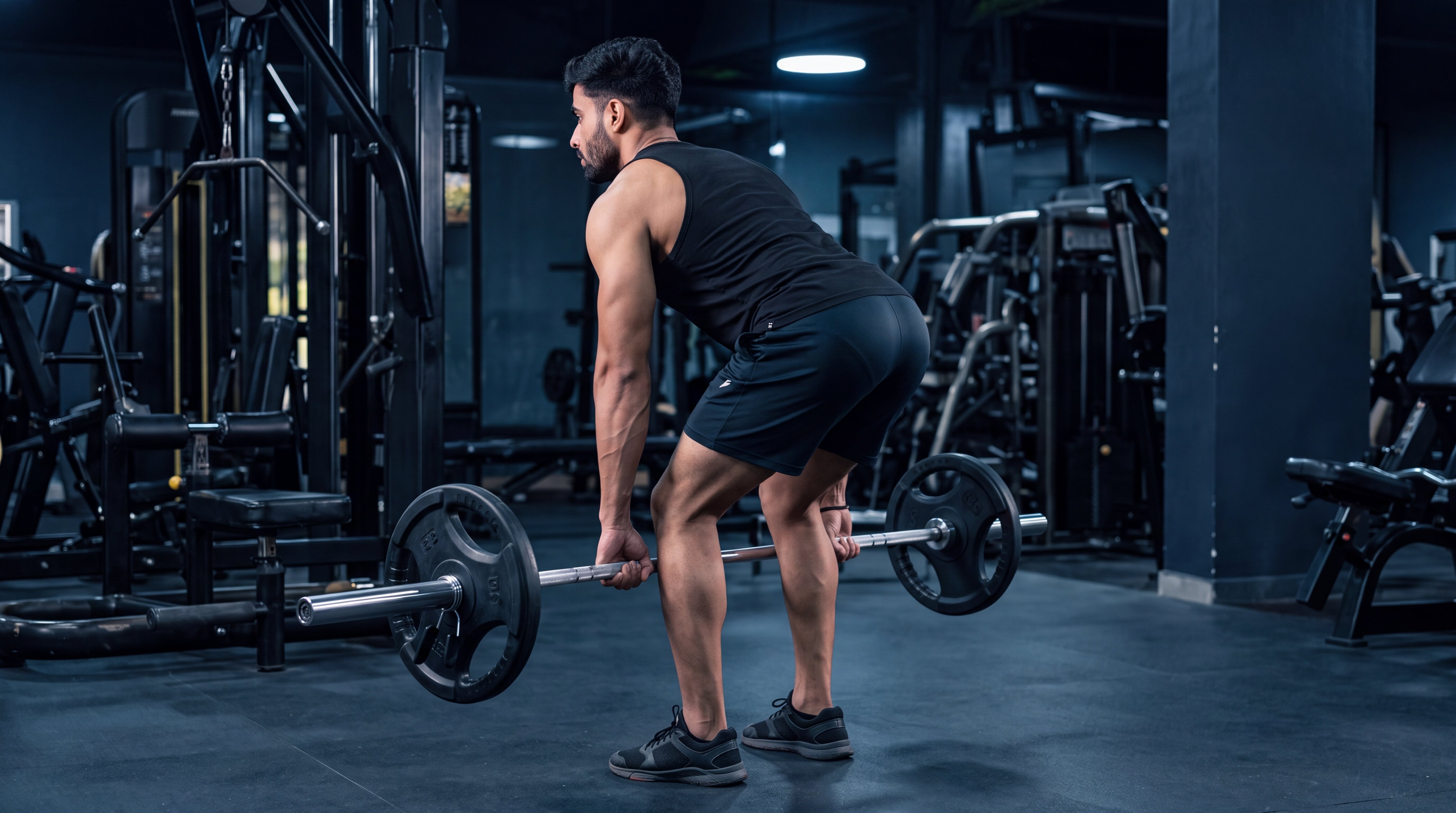 Athlete performing a Romanian deadlift