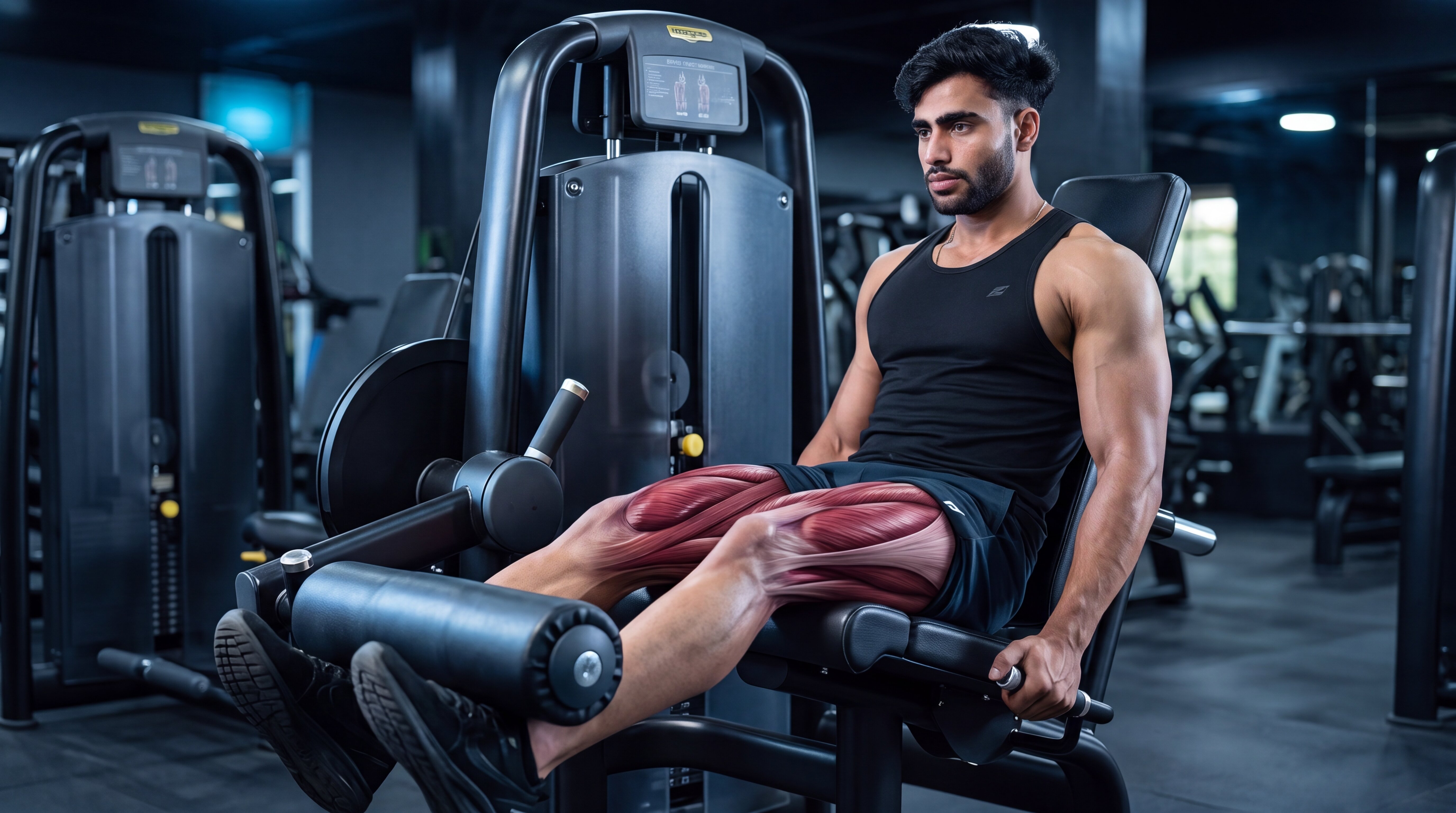 Leg extension under the skin anatomy video