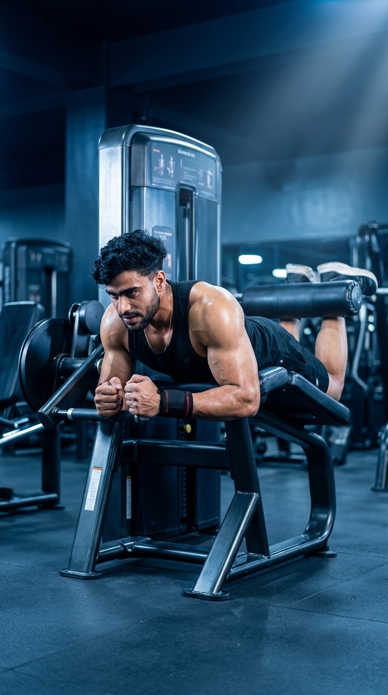 Lying Leg Curl exercise demonstration