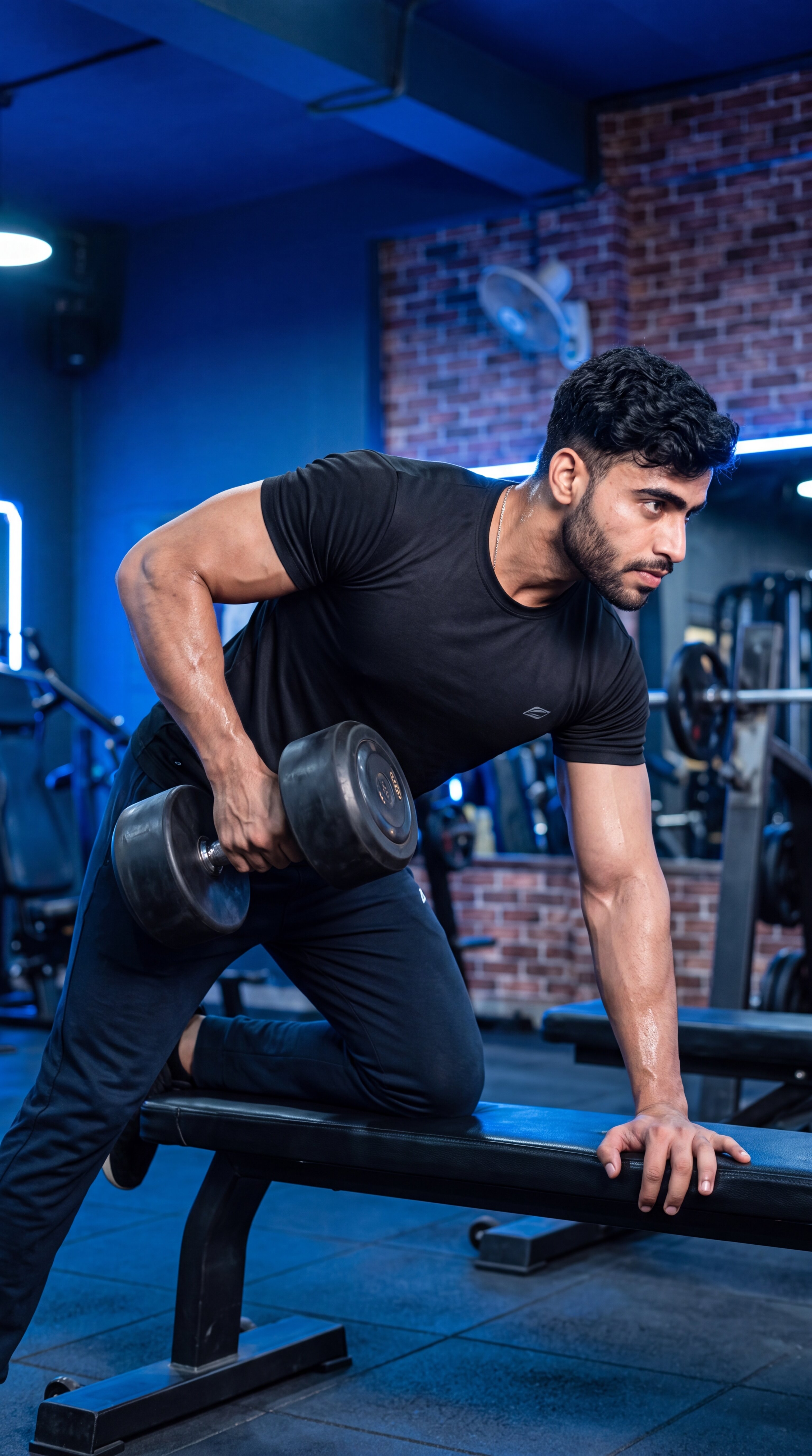 One-Arm Dumbbell Row exercise demonstration