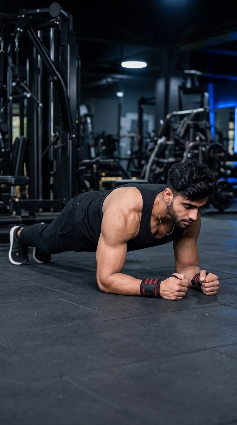 Plank exercise demonstration