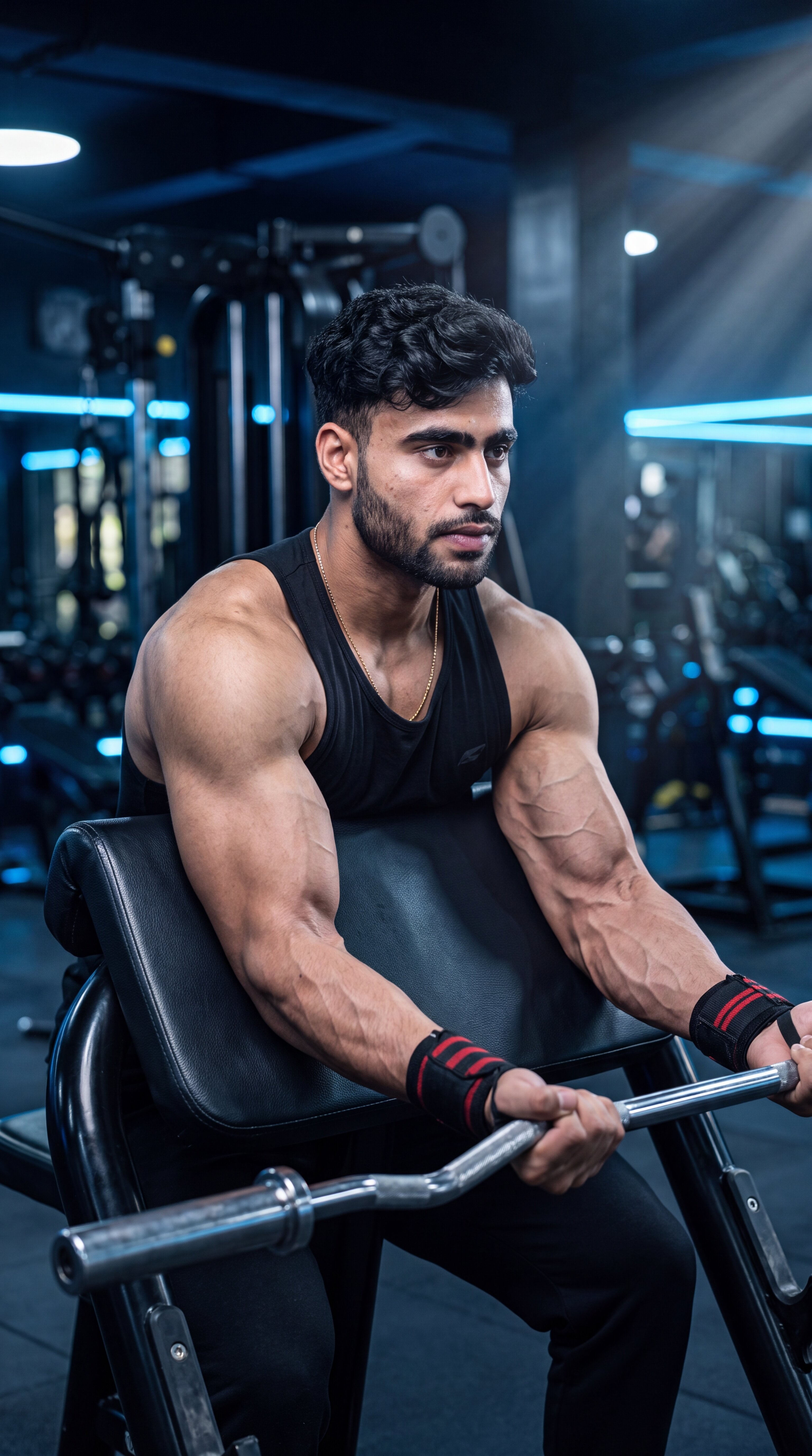 Preacher Curl exercise demonstration