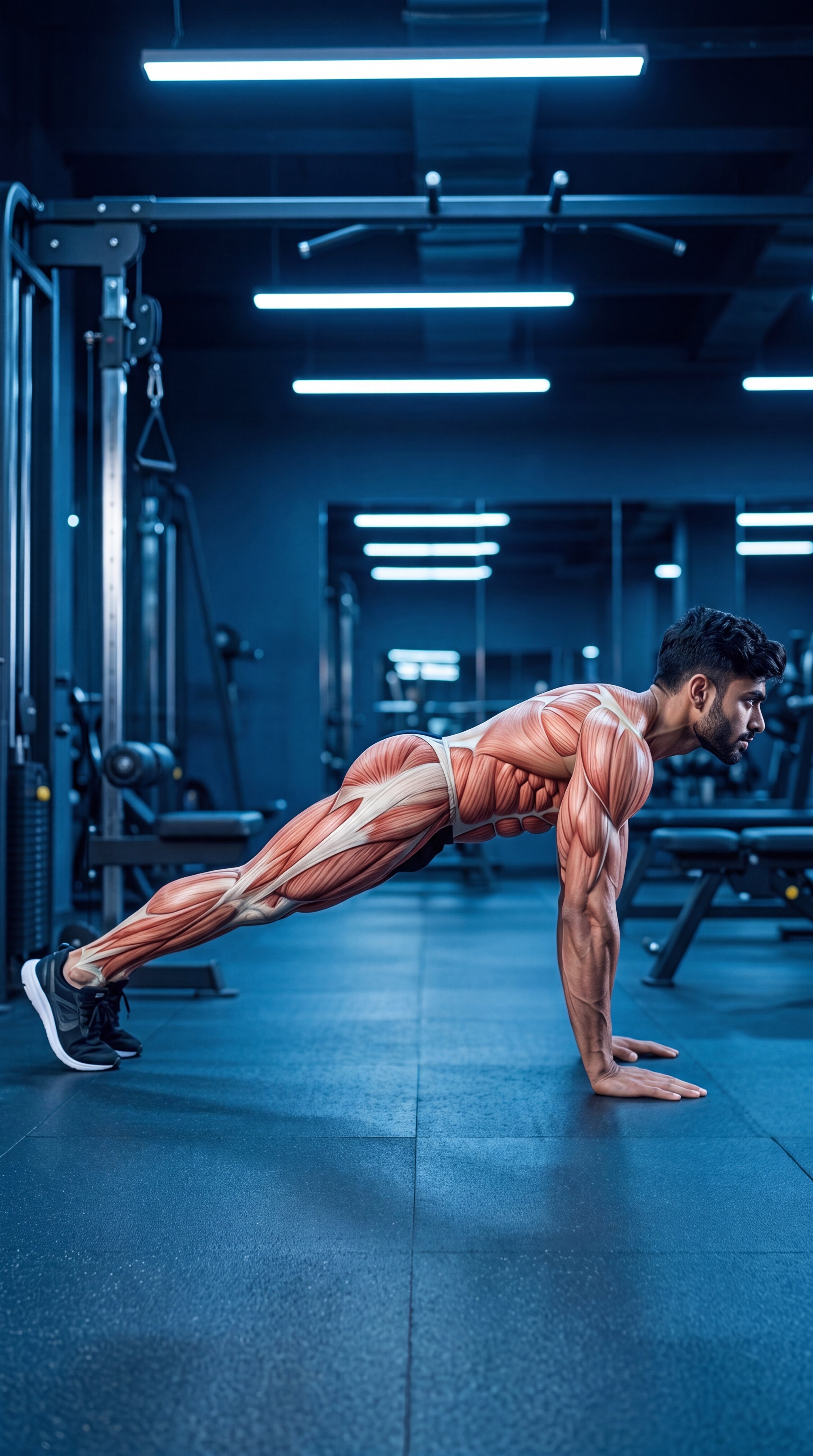 Push-Up muscle anatomy showing the chest as the primary target