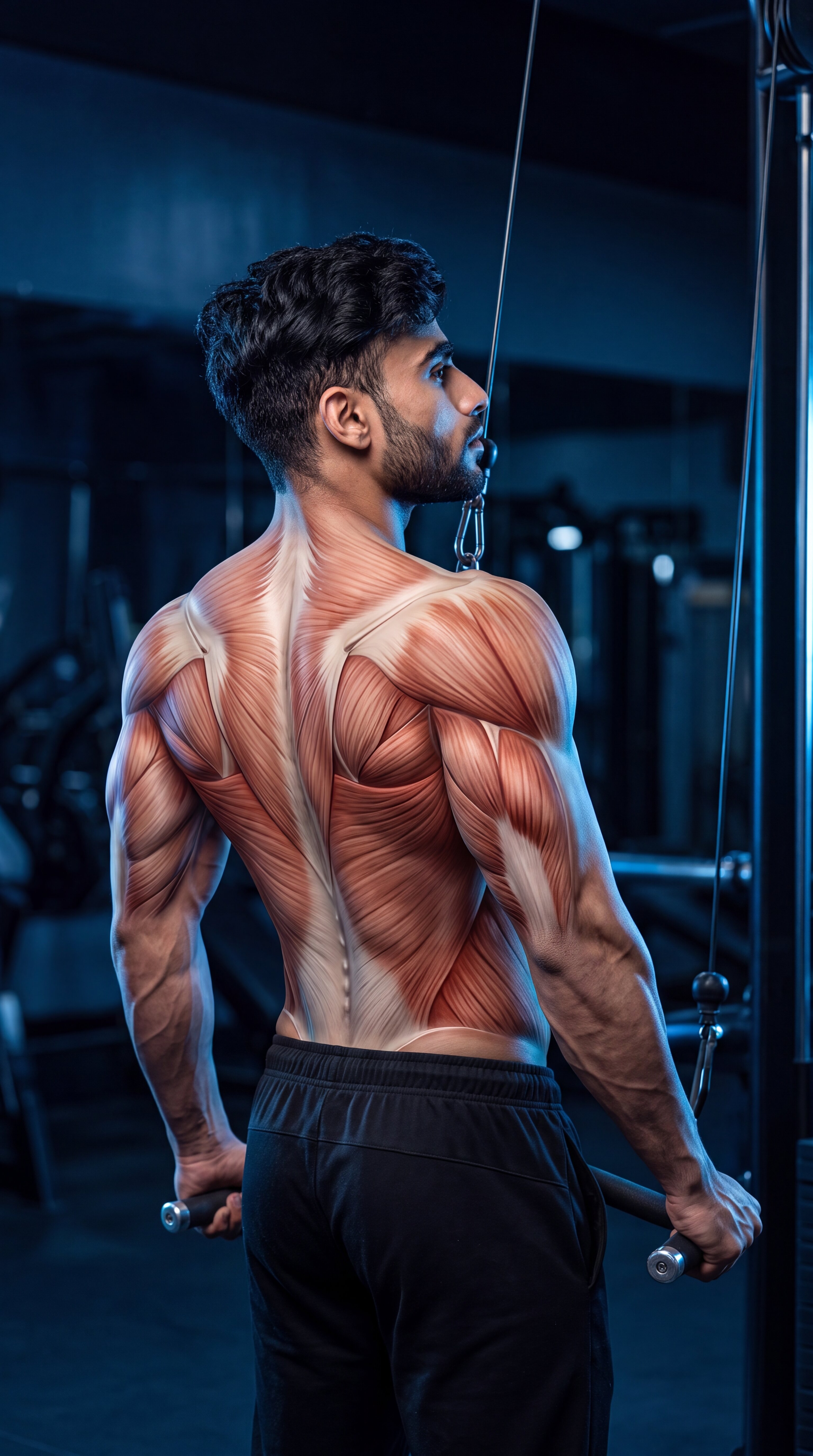 Straight-Arm Pulldown muscle anatomy showing the latissimus dorsi as the primary target